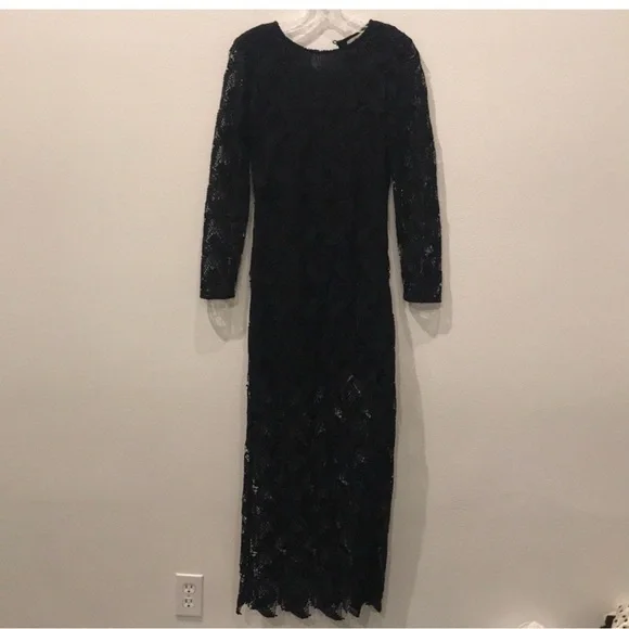 Maje Black Maxi Dress with Bishop Sleeves for Cocktail Events - Picture 7 of 9